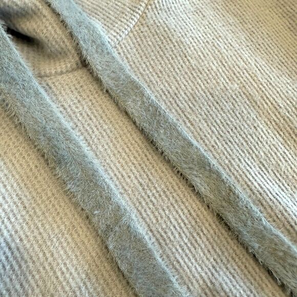 HALARA Cowl Neck Drawstring Long Sleeve Relaxed Waffle Casual Sweater Size Small - Picture 5 of 10